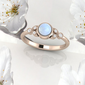Antique moonstone engagement ring