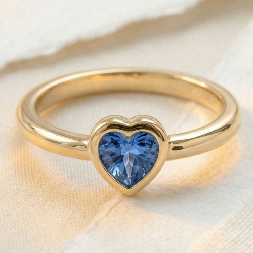 sapphire heart ring
