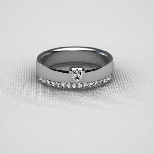 heart diamond wedding ring