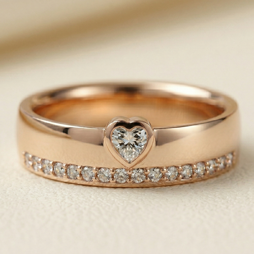 men's diamond heart wedding