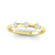 yellow gold diamond wedding ring with 3 white diamonds