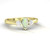 Opal and diamond engagement ring. Diamond ring. Pear shape Opal. 14K , 18K or Platinum.