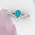 Turquoise Engagement ring. Diamond ring. Turquoise ring. Antique style engagement ring. 14K, 18K, Platinum.