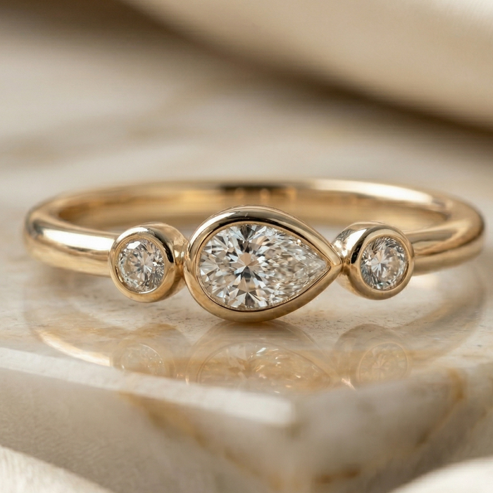 dainty diamond engagement ring