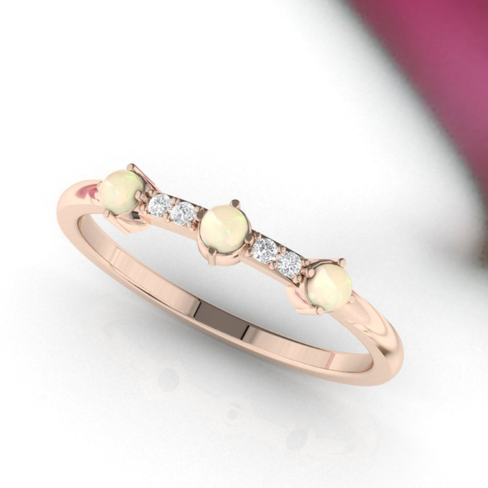 opal and diamond eternity ring