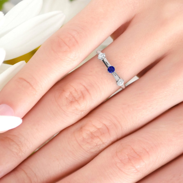 sapphire and diamond wedding ring