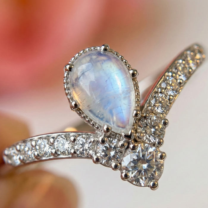 moonstone engagement ring