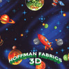 3D Space Ships - Fabric - Cotton - Hoffman Fabrics