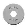 Rotary Blade 18mm - 2 pk - OLFA
Circular rotary replacement blade for Olfa's 18mm rotary cutters. Used for quilting, sewing and general crafts. This blade is made of high quality tungsten carbide tool steel for for unparalleled sharpness and superior edge retention. Ideal for intricate cutting, small-scale projects, cutting along curves and tight corners.
For use with the 18mm Rotary Cutter (RTY-4) and Rotary Circle Cutter (CMP-3).
2 blades per pack.