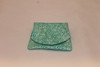 Credit Card / ID Wallet - Green Shimmer Flowers 20