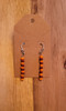 Orange and Maroon -  Glass Beads - Nickel Free - Earrings