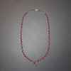 Red Beaded Necklace with Dog Bone Charm