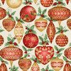 Festive Ornaments - Cream - A Festive Season - Fabric - Cotton - Benartex
