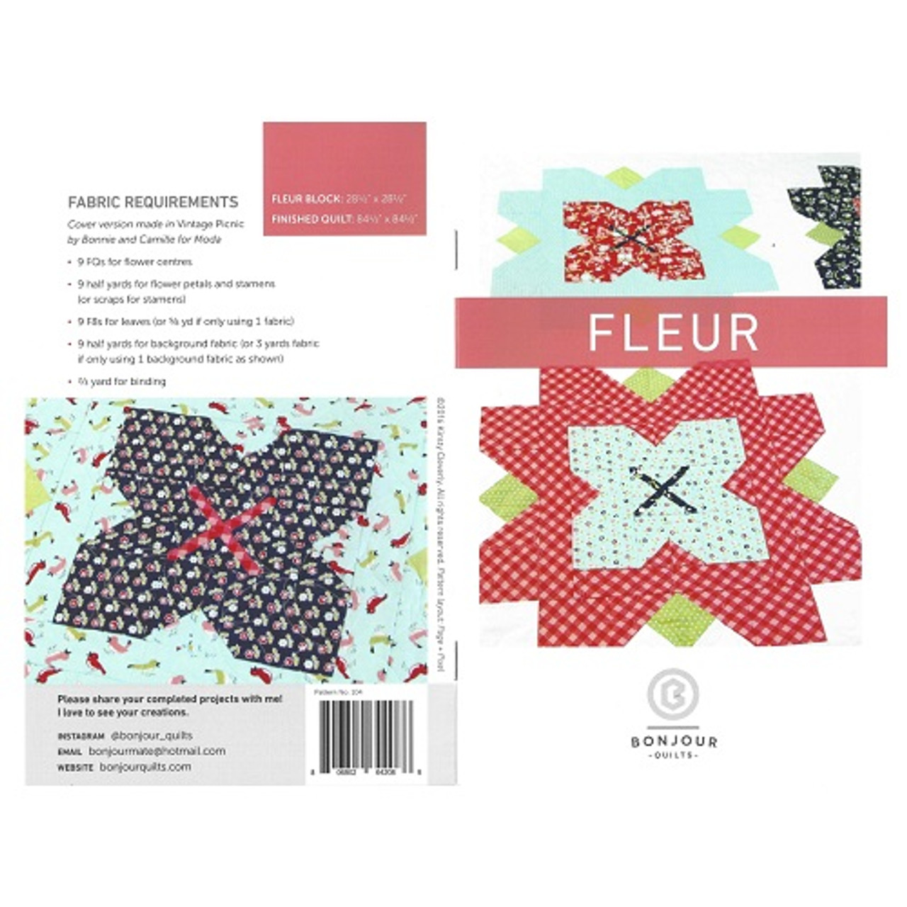 Fleur - Bonjour Quilts - Pattern