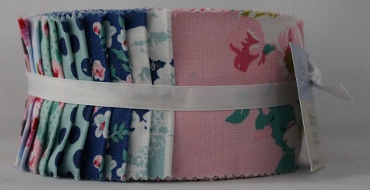 Dots and Florals - Fabric Central - Pinwheel - 2.5" Strips - 40 Pieces - Cotton