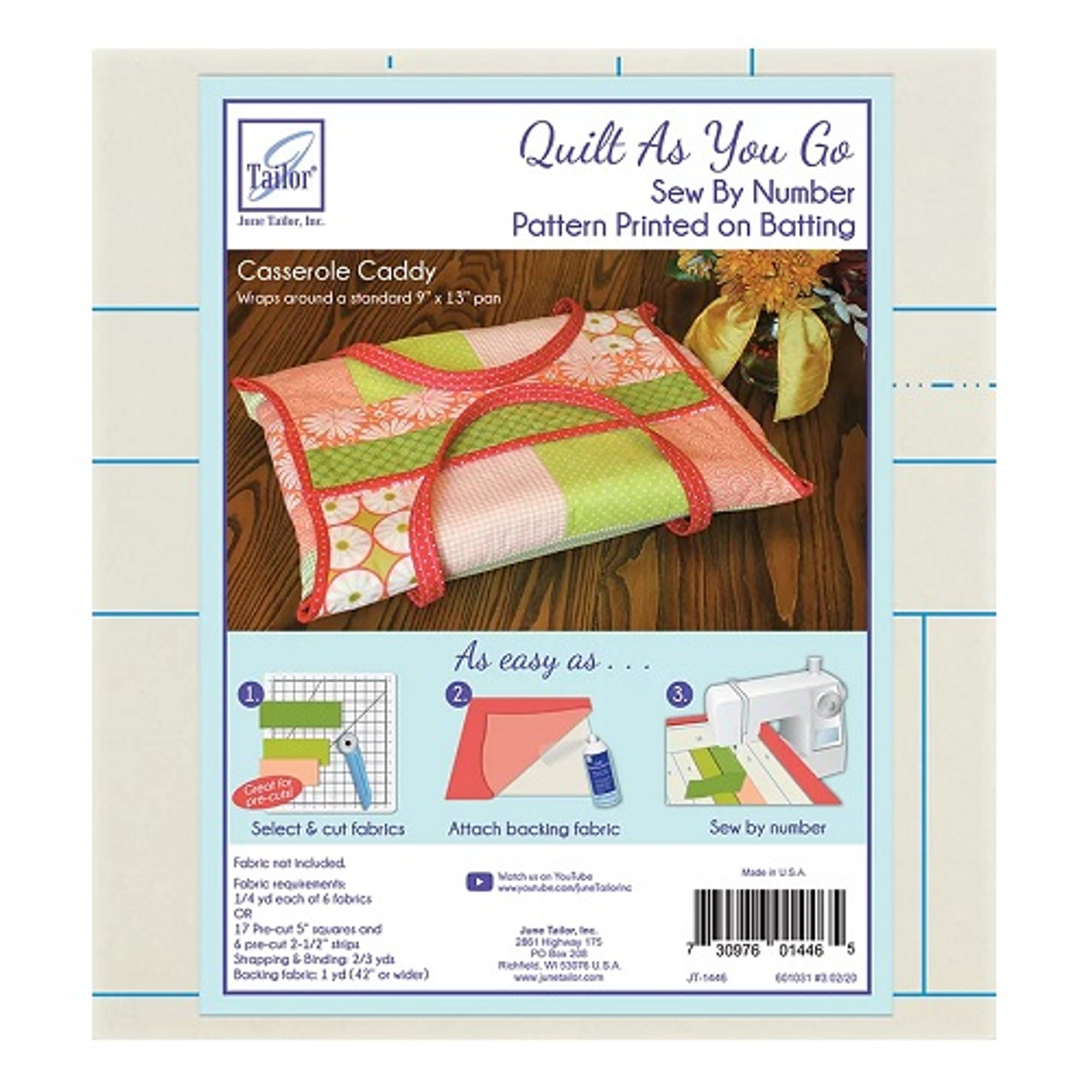 Casserole Caddy - Quilt As You Go - June Tailor - Big Dog Sewing
