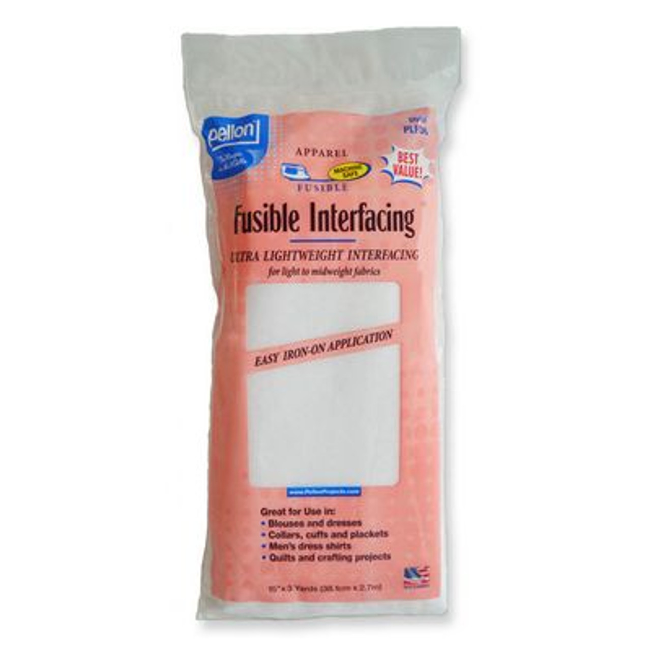 White Heavy Weight Fusible Interfacing