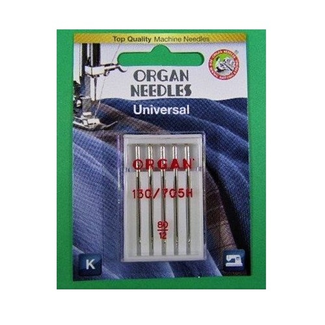 Needle Organ Universal 80/12
For general purpose use on tightly woven materials, linen, suede, etc.
5 Needles per card