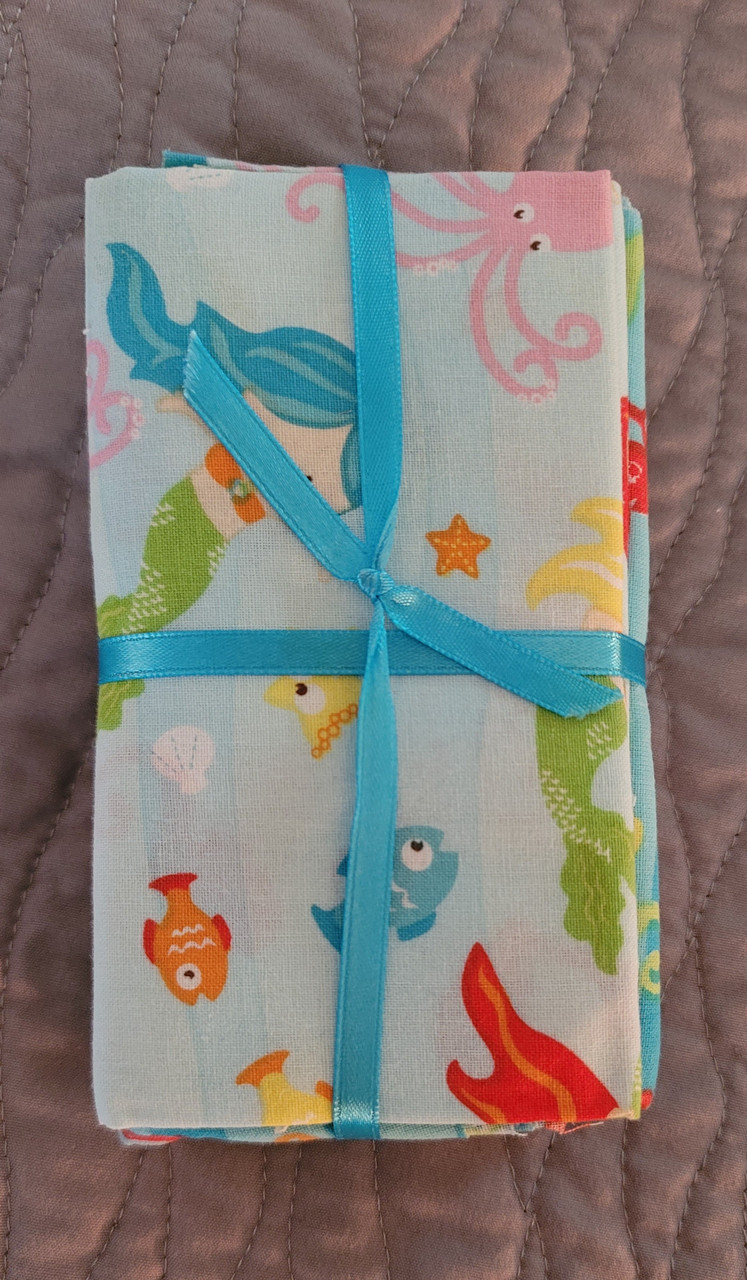 Under The Sea - Fat Quarters - 5 pieces - Fabric - Cotton