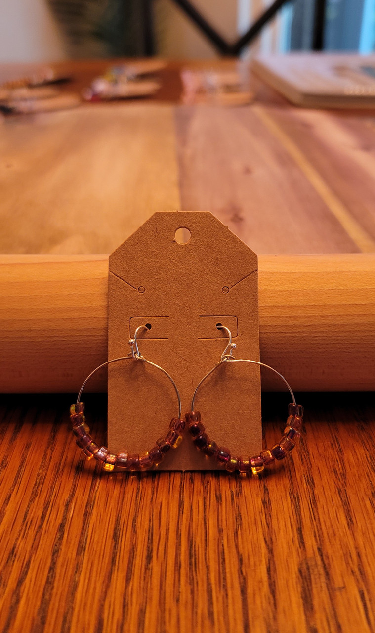 Earrings, Amethyst, Topaz, Glass, Bead, Jewelry, Gift, Handcrafted
