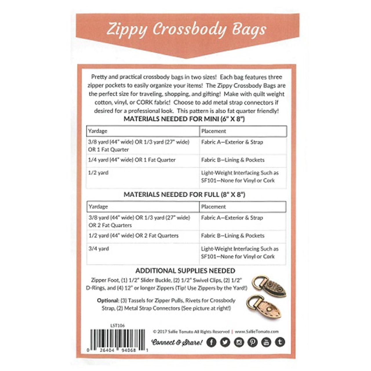 Zippy Crossbody Bags - Sallie Tomato - Pattern