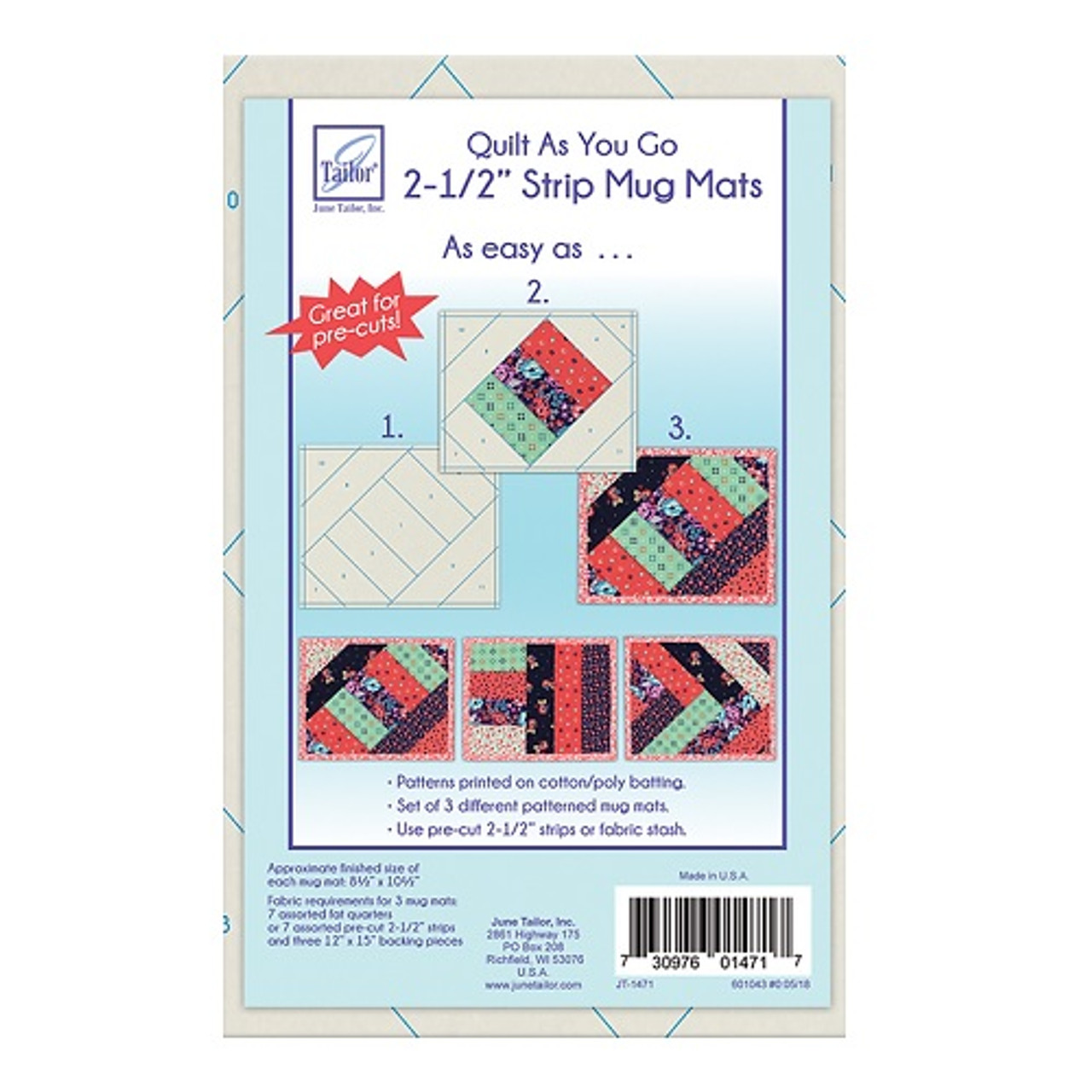 2 1/2 inch Strip Mats - Quilt As You Go - 3 Pack - June Tailor Inc