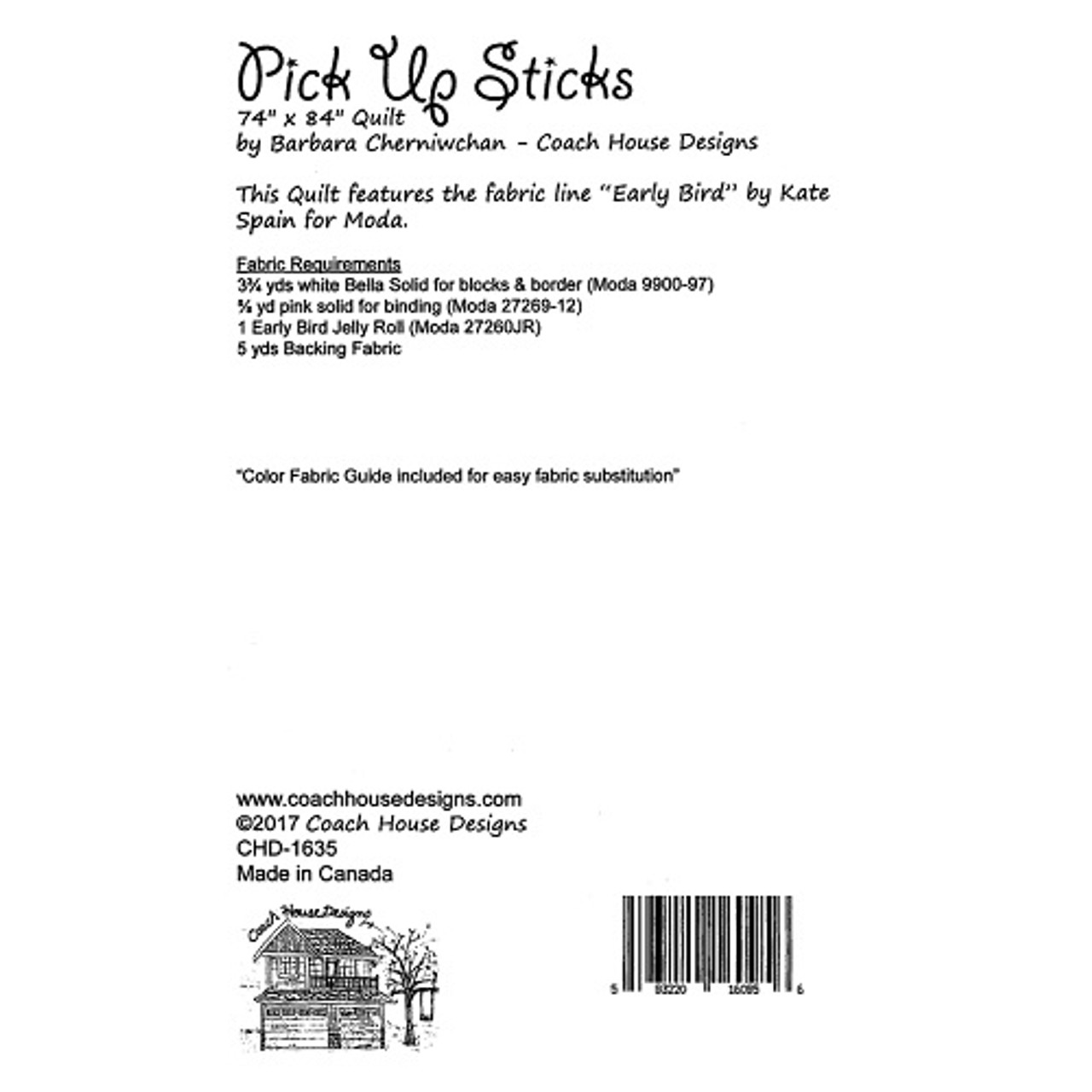 Pick Up Sticks - Coach House Designs - Pattern