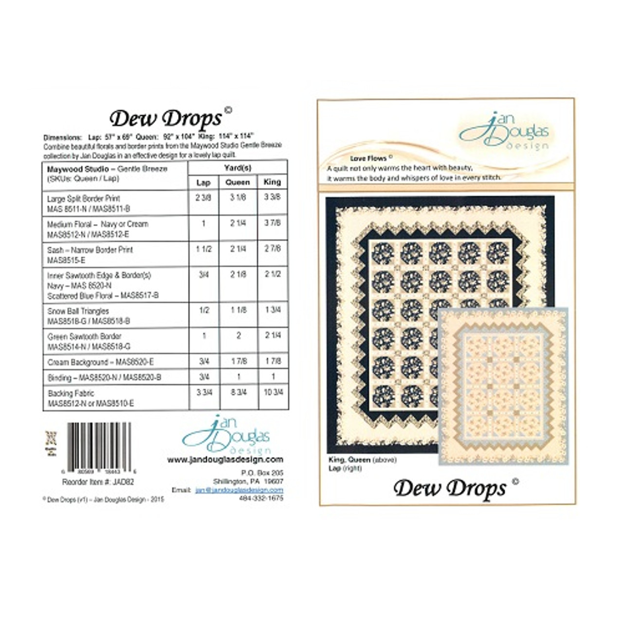 Dew Drops - Jan Douglas Designs - Pattern