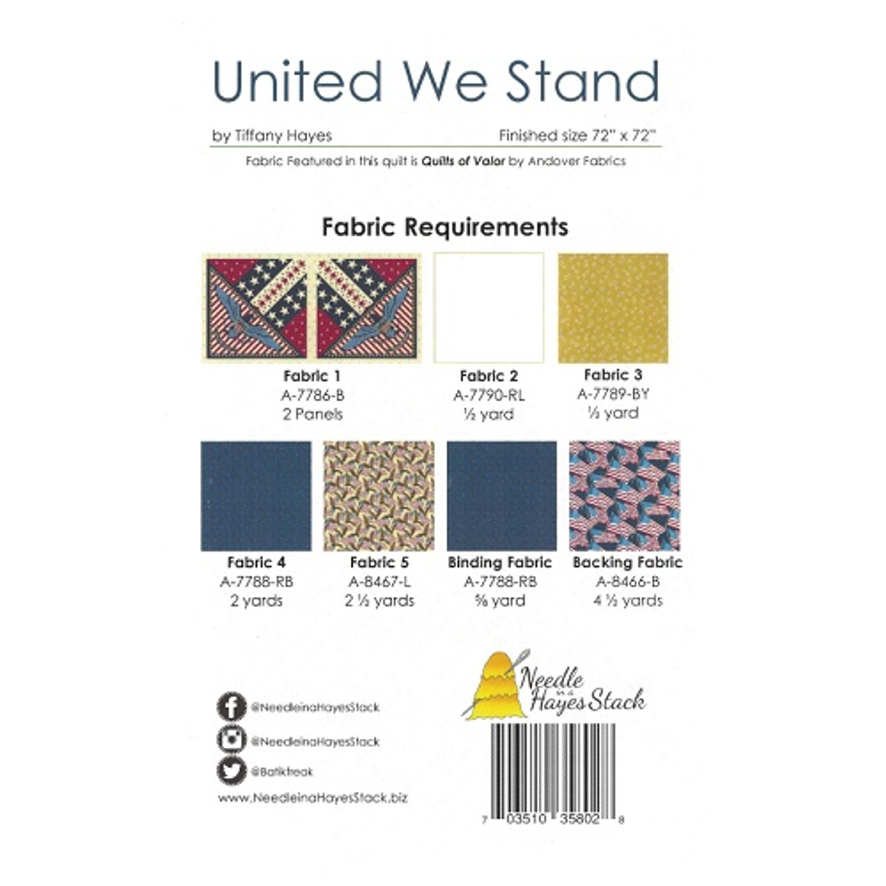 United We Stand - Needle In A Hayes Stack - Pattern