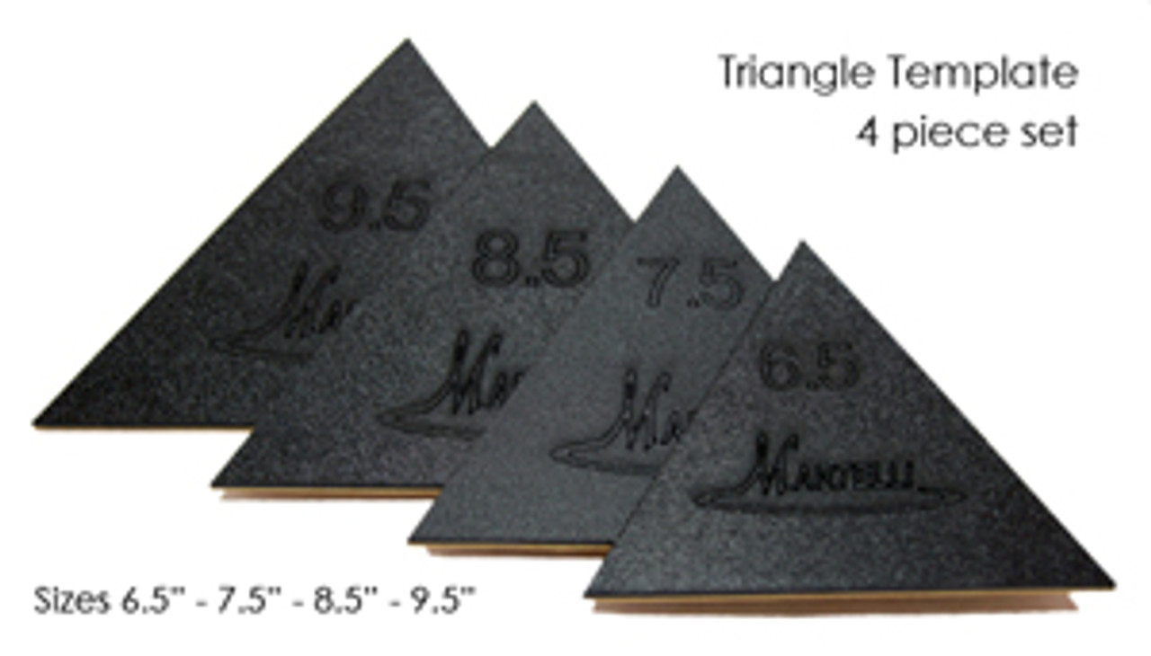 Martelli No Slip Triangle Template Set Large 4 pc 6.5 - 9.5 - Big Dog  Sewing