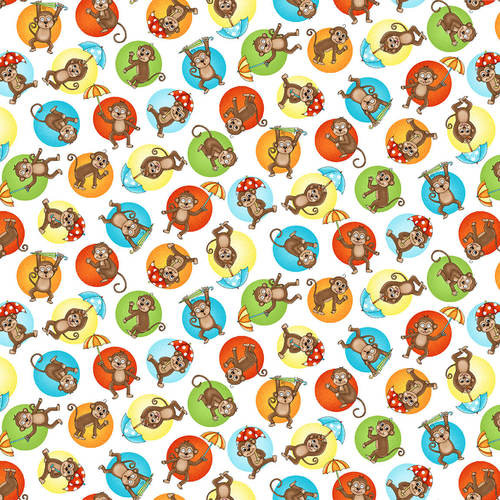 Two by Two - Big Dot Monkey - Studio e - Fabric - 100% Cotton