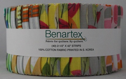 Modern Prints - Benartex - Pinwheel - 2.5" Strips - 40 Pieces - Cotton