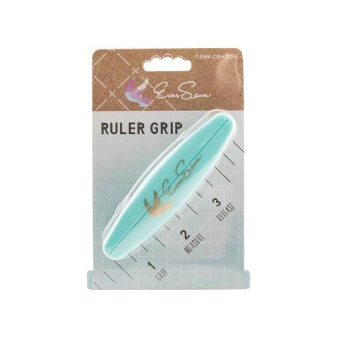 Ruler Grip - EverSewn
Lift rulers and templates without damaging fingernails.
Use to enhance cutting and marking by helping hold templates in place.
The suction cup can be released by slightly pressing on the ruler and lifting up on the holder.
Each of the two suction cups are 25mm in diameter.
Handle for rulers.
Color: Aqua