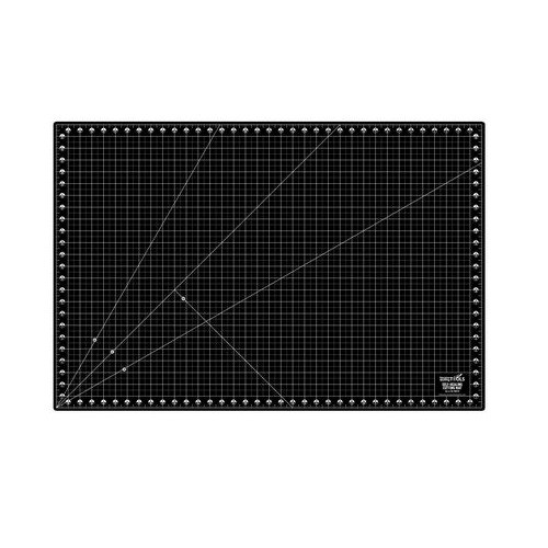 Cutting Mat - Self-healing - 24 inch x 36 inch
Self-Healing Cutting Mat with Durable self-healing 5-layer construction.
Reversible design with a dark background on one side and a light background on the other.
Easy-to-use layout with two sets of corresponding numbers for reading left to right or right to left.
No more counting backwards!
Accurate 1 inch grid with 1/8 inch marks for precise alignment as well as 30, 45, 60, and 90 degree guide lines to help the cutting process.