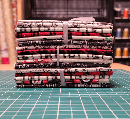 Red Check - Fat Quarters - 5 pieces - Cotton - Quiltologie