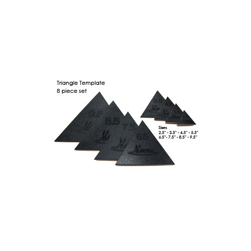 Martelli No Slip Triangle Template Set 8 pc 2.5" - 9.5"