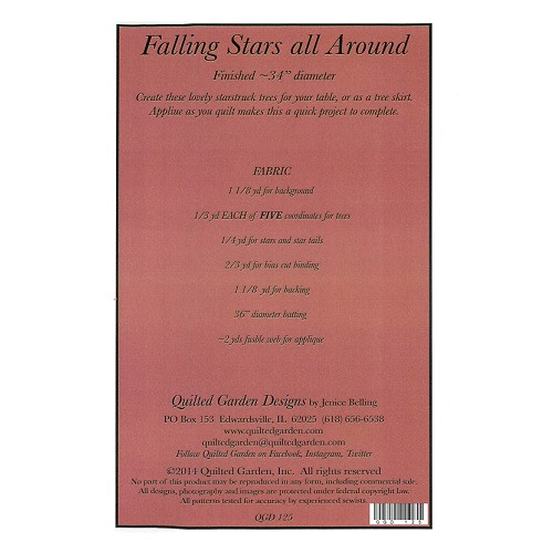 Falling Stars all Around - Quilted Garden Designs - Pattern