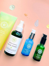 Facial toner featured with Purifying Gel Cleanser, HydroGel and Facial Serum 