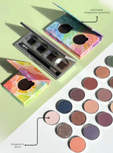 Eye Shadow Compact surrounding by pressed eye shadow singles 