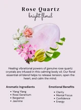 HoneyBee Gardens Crystal Infused Body Oil Rose Quartz – additional product angle