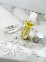 Crystal Infused Body Oil Clear Quartz Roller Ball by Honeybee Gardens