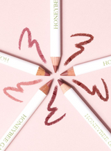Lip Liner with swatches in circle pattern
