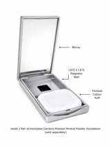 
 	
HoneyBee Gardens Refillable Pressed Mineral Powder Foundation Compact w/Puff: Sold Empty – additional product angle