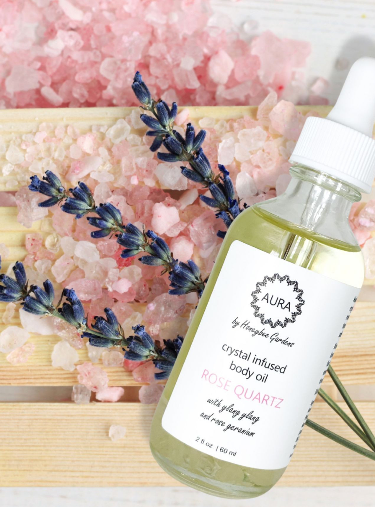 Gemstone Infused Body Oil – Rose Quartz | Self-Love & Radiance