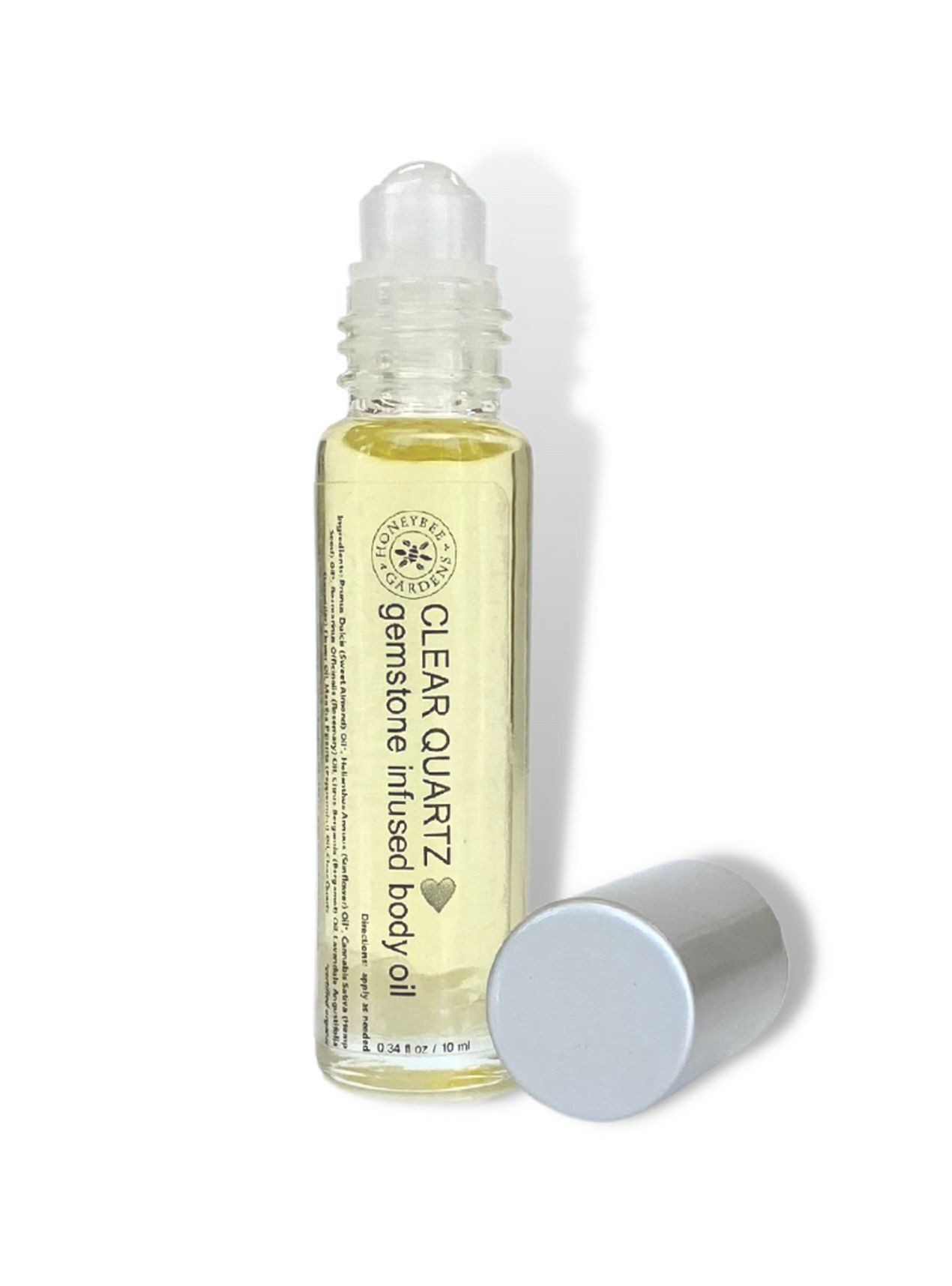 Clear Quartz Gemstone Infused Rollerball | Natural Vegan Fragrance