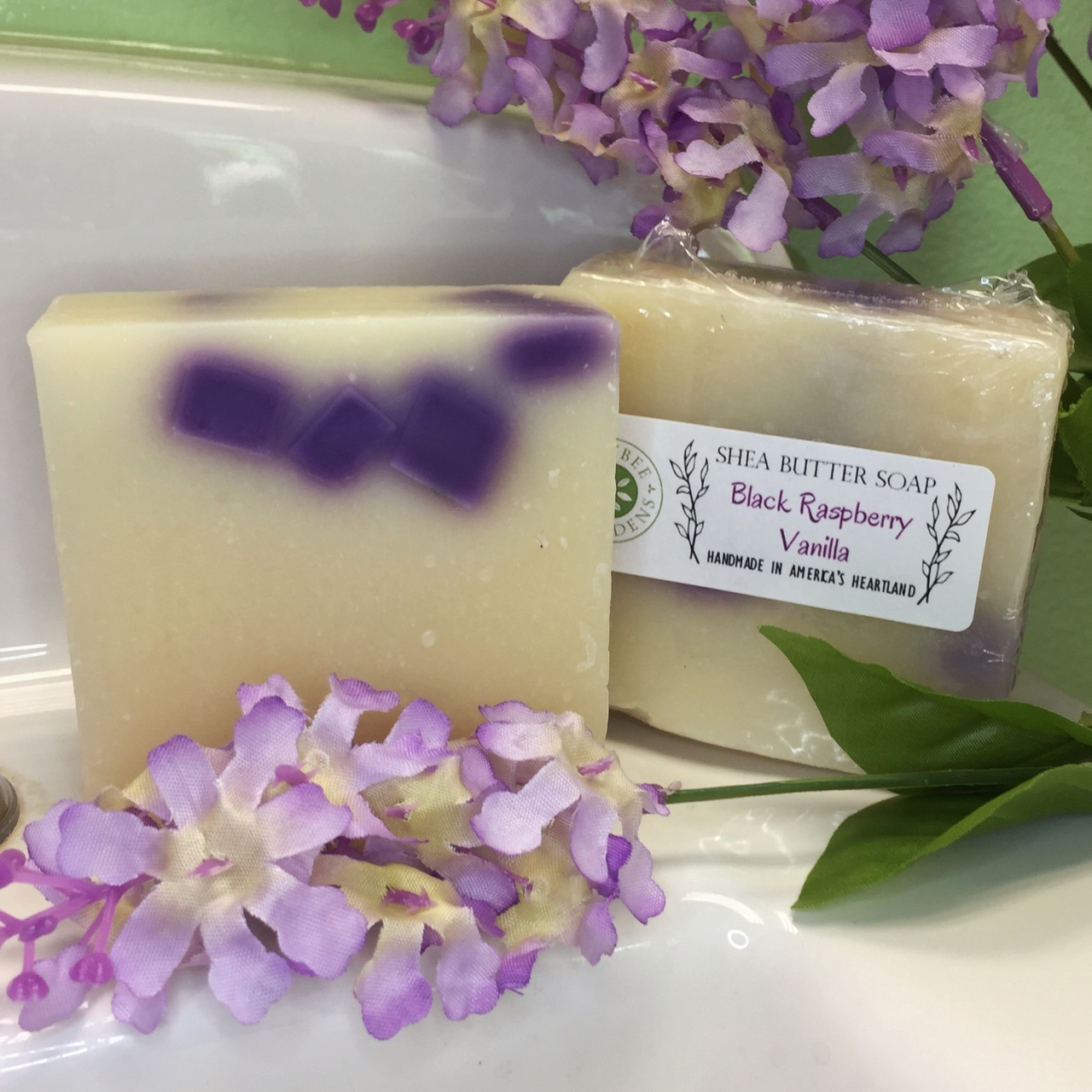 Homemade Lye Soaps-Black Raspberry Vanilla- Family Farm Handcrafts