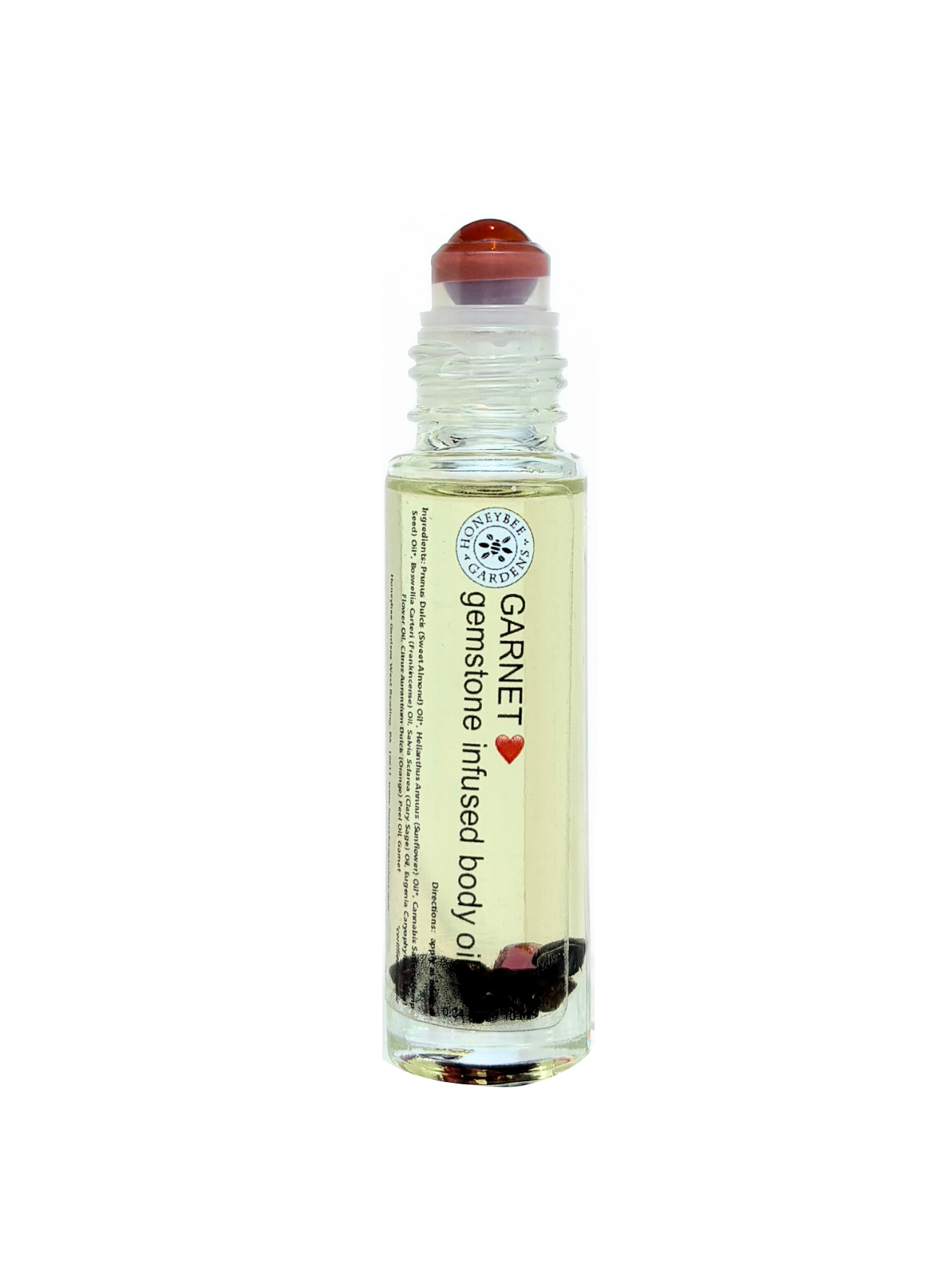 Garnet Gemstone Infused Rollerball | Natural Vegan Fragrance