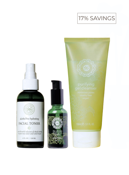 Facial Care Trio | Vegan Skincare Set | Honeybee Gardens