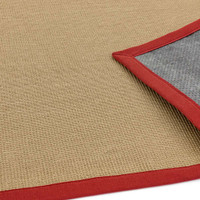 Sisal Rug Red Border