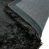 Ultra Thick Plush Shaggy Rug Black